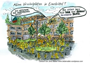 Cartoon-Vorschulplatz