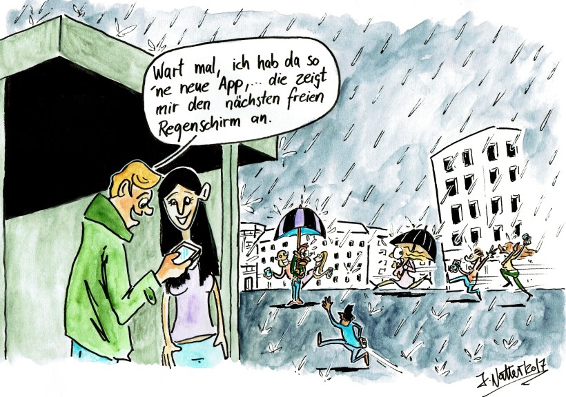 Regen-Cartoon