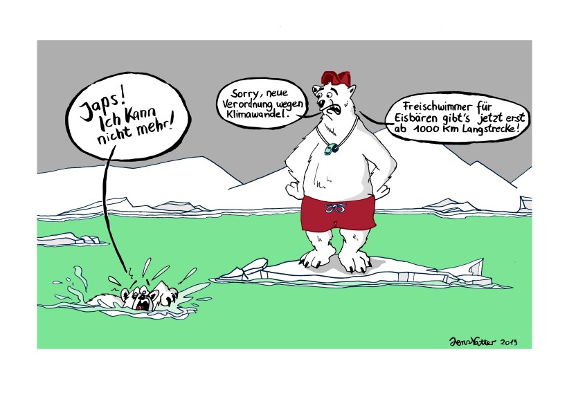 Arktischer Schwimmkurs