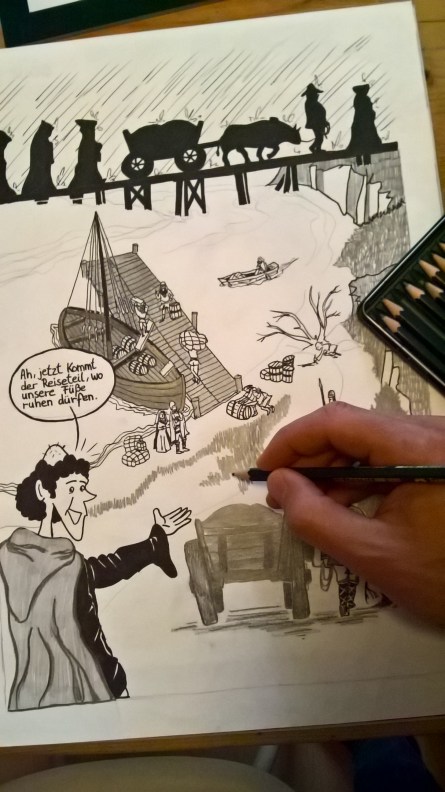 Schiffsanleger-Mittelalter