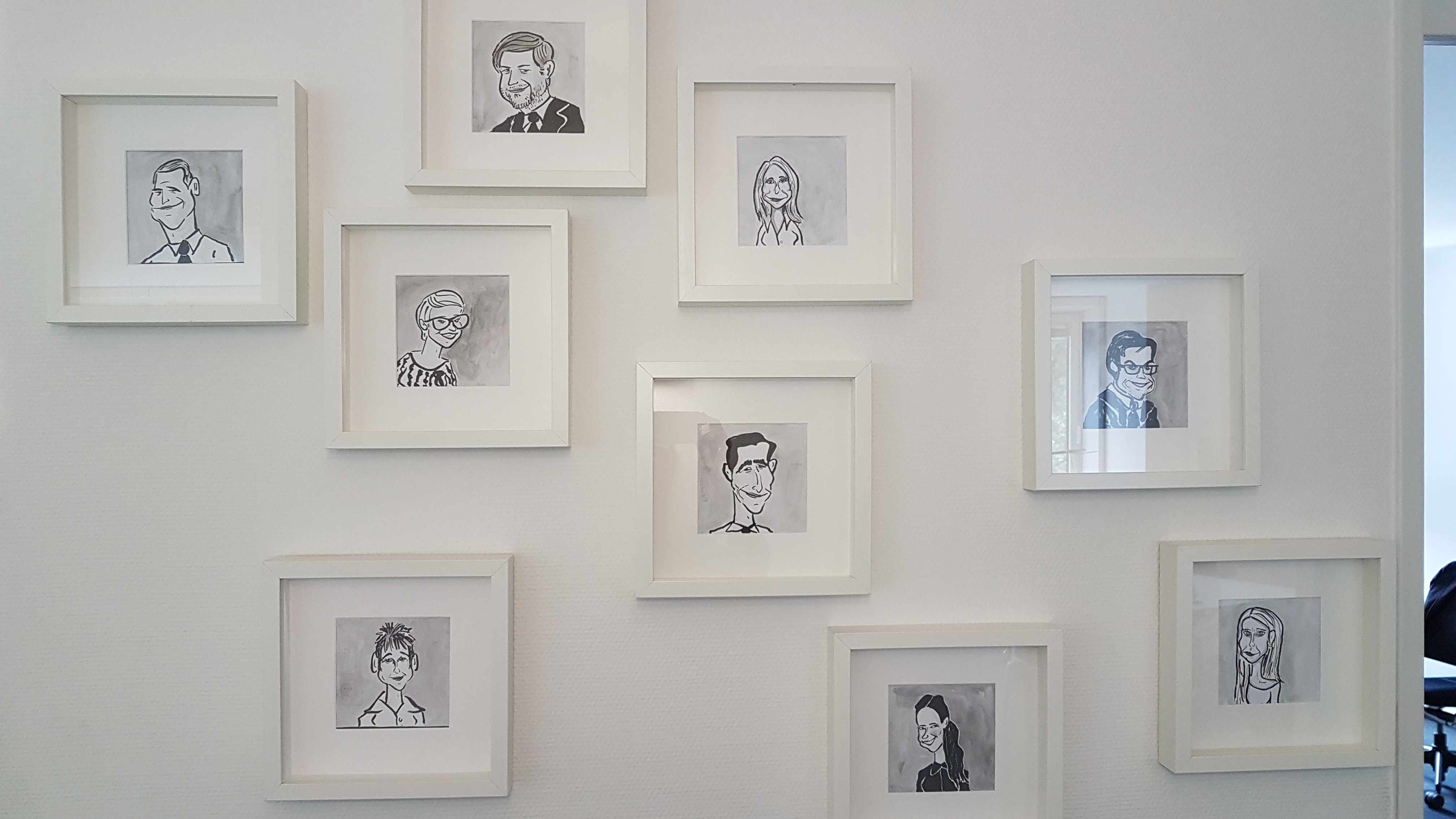 Karikaturen mit Rahmen