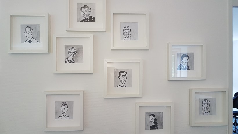 Karikaturen mit Rahmen